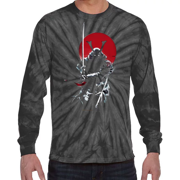 Japanese Samurai Warrior Lover Tie-Dye Long Sleeve Shirt