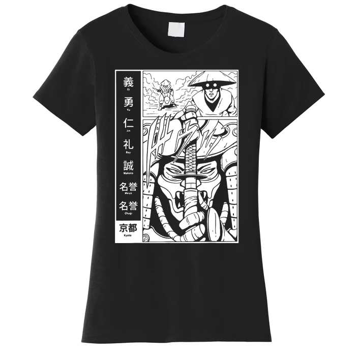 Japanese Samurai Warrior Bushido Code Swordsmen Women's T-Shirt