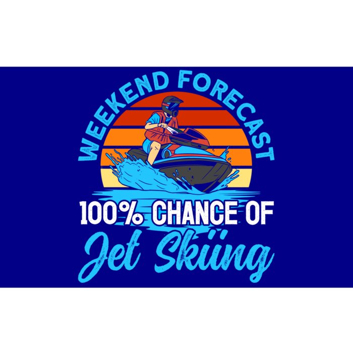 Jet Skiing Weekend Forecast 100% Chance Of Jet Skiing Jetski Gift Bumper Sticker