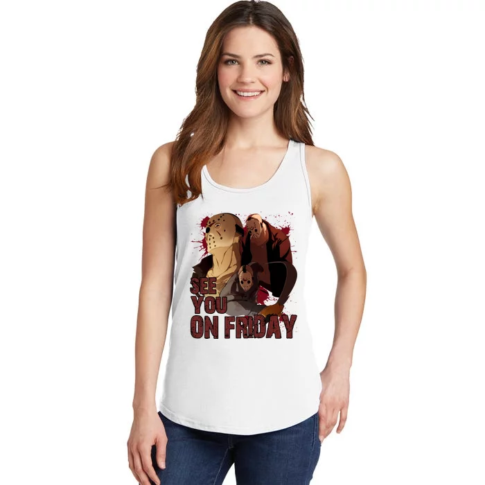 Jason See You On Friday Jason Halloween Horror Ladies Essential Tank