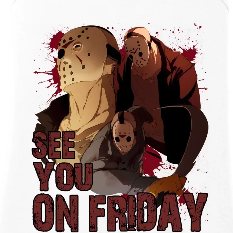 Jason See You On Friday Jason Halloween Horror Ladies Essential Tank