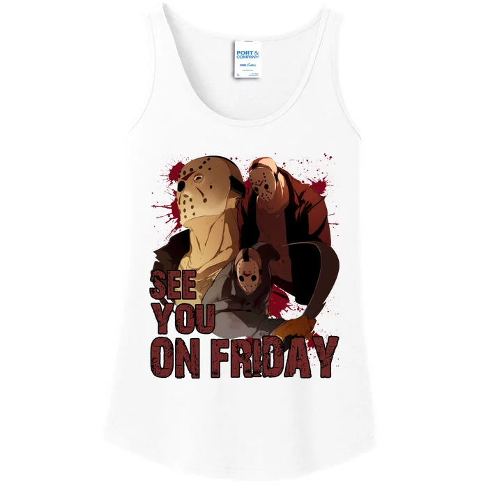 Jason See You On Friday Jason Halloween Horror Ladies Essential Tank