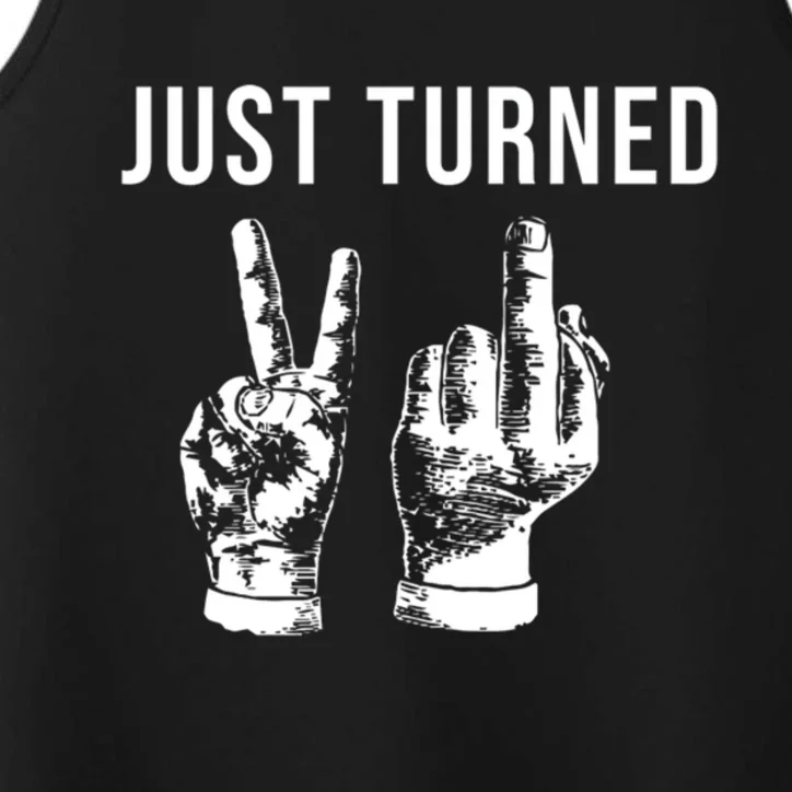 Just Turned 21 Birthday Gifts Performance Tank