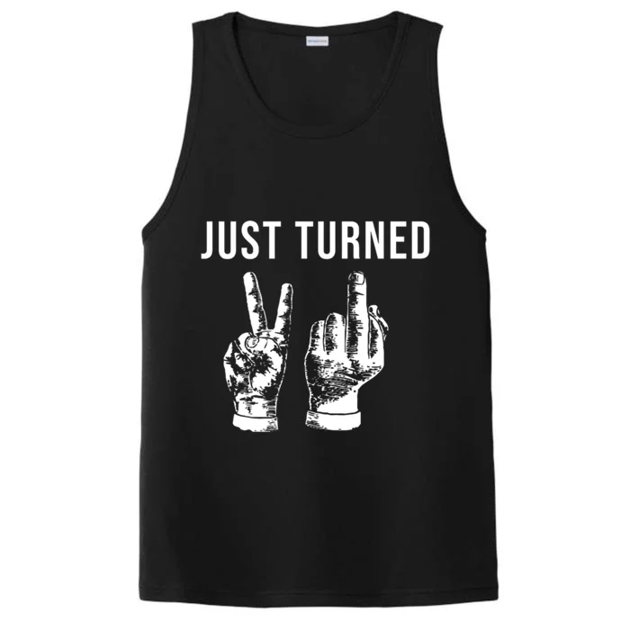 Just Turned 21 Birthday Gifts Performance Tank