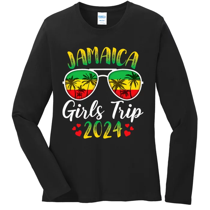 Jamaica Trip 2024 Family Matching Summer Vacation Ladies Long Sleeve Shirt