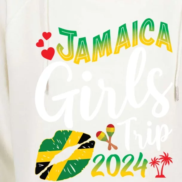 Jamaica Trip 2024 Family Vacation Summer Matching Gift Womens Funnel Neck Pullover Hood