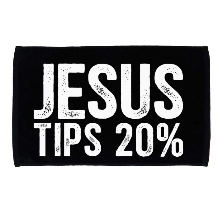 Jesus Tips 20 Funny Waiter Waitress Bartender Mixologist Microfiber Hand Towel