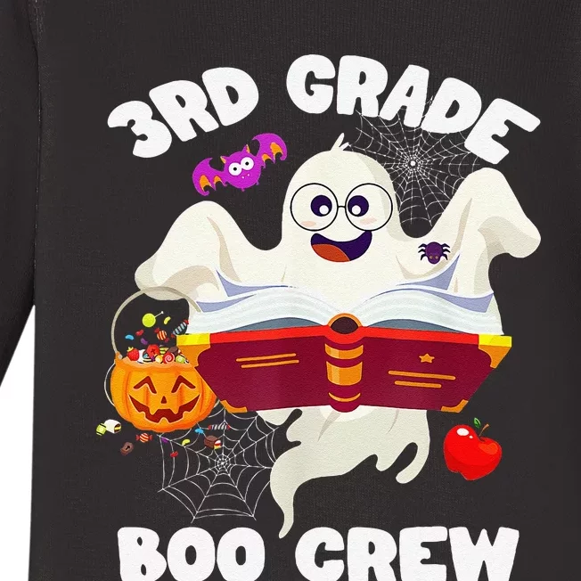 Join The 3rd Grade Boo Crew Spooky Halloween Baby Long Sleeve Bodysuit