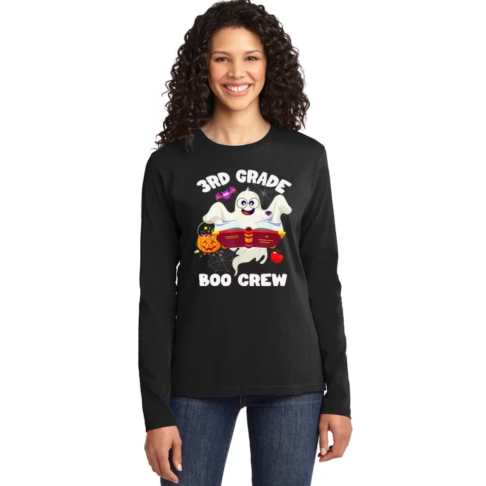 Join The 3rd Grade Boo Crew Spooky Halloween Ladies Long Sleeve Shirt