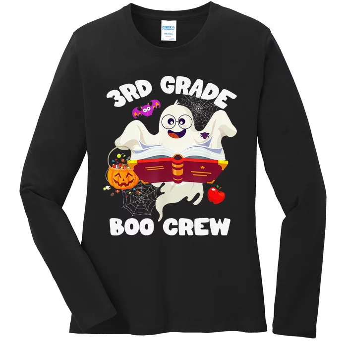 Join The 3rd Grade Boo Crew Spooky Halloween Ladies Long Sleeve Shirt