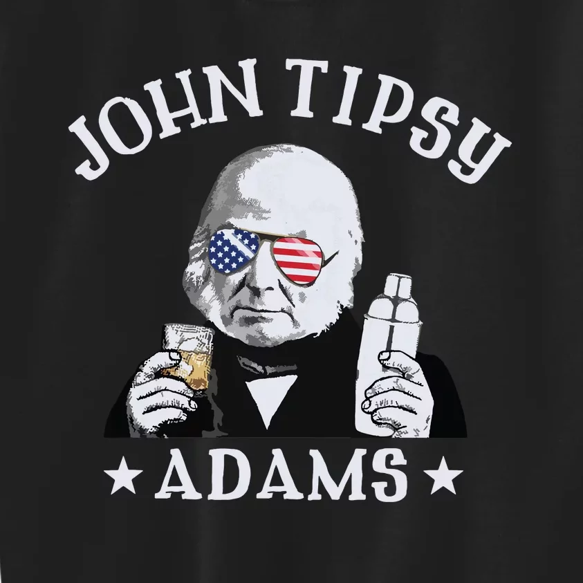 John Tipsy Adams President John Quincy Adams 4th Of July Kids Sweatshirt