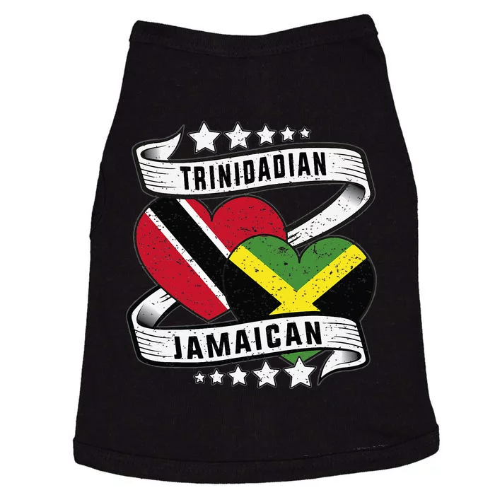 Jamaican Trinidad and half Jamaican flag Doggie Tank