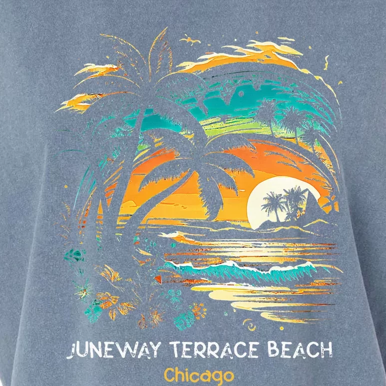 Juneway Terrace Beach Chicago Garment-Dyed Women's Muscle Tee