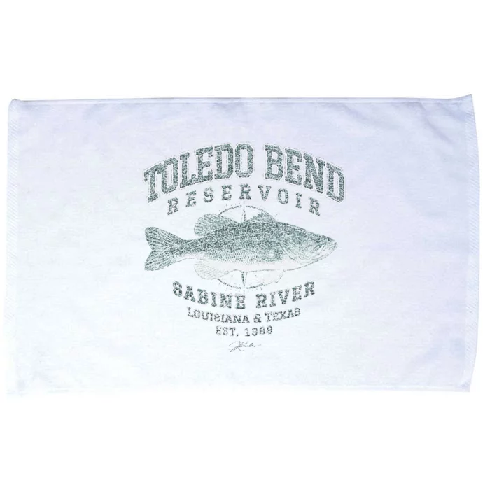 JCombs Toledo Bend Reservoir With Largemouth Bass Microfiber Hand Towel