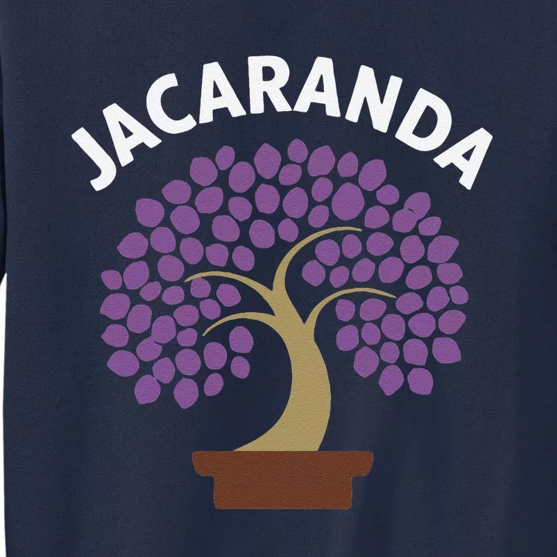 Jacaranda Tree Bonsai Art Purple Blossom Tall Sweatshirt