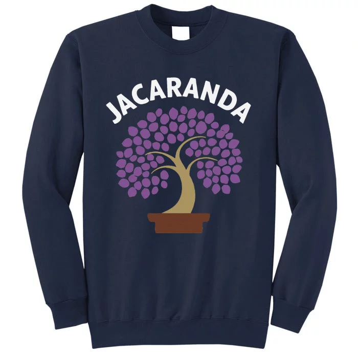 Jacaranda Tree Bonsai Art Purple Blossom Tall Sweatshirt