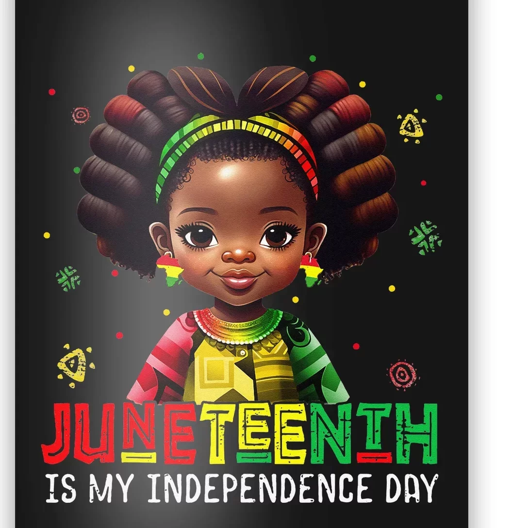 Juneteenth Tshirt Celebrating 1865 Cute Black Girls Poster