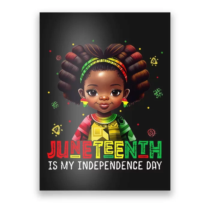 Juneteenth Tshirt Celebrating 1865 Cute Black Girls Poster