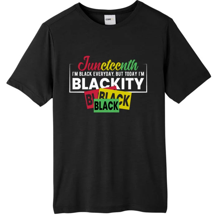 Juneteenth Typography Celebratory Graphic ChromaSoft Performance T-Shirt