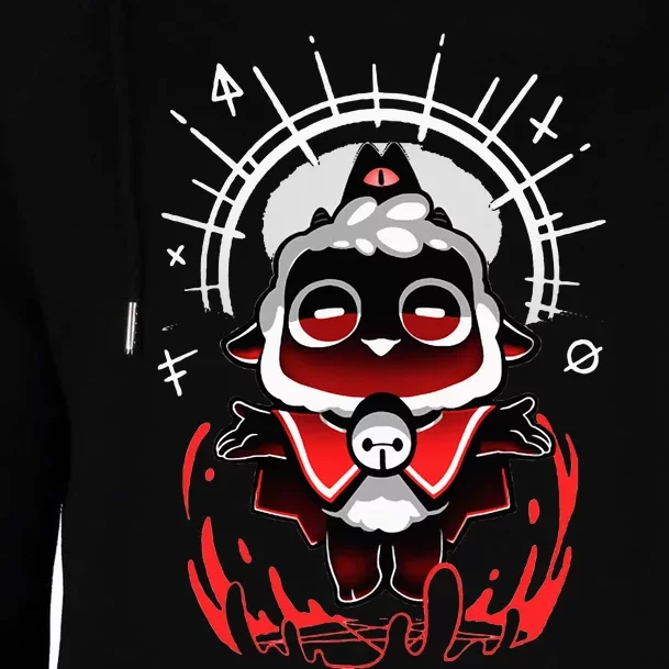 Join The Cult Cult Of The Lamb Cute Gamer Cult Of The Lamb Womens Funnel Neck Pullover Hood