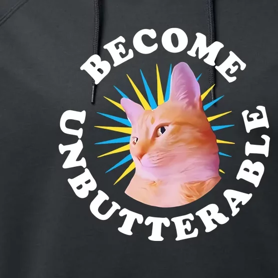 Jorts The Cat – Become Unbutterable Performance Fleece Hoodie