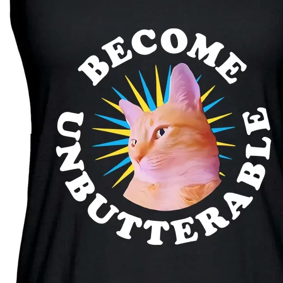 Jorts The Cat – Become Unbutterable Ladies Essential Flowy Tank