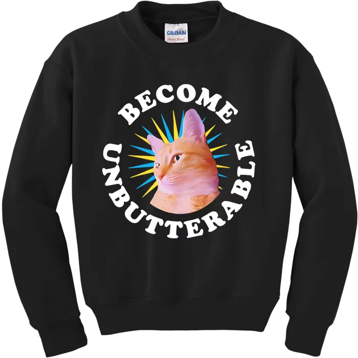 Jorts The Cat – Become Unbutterable Kids Sweatshirt