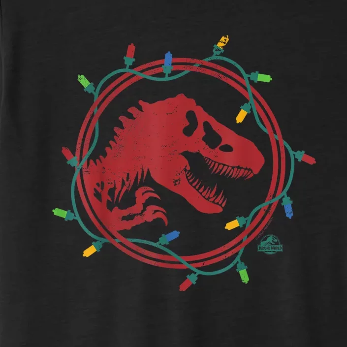 Jurassicworld Trex Christmas Lights ChromaSoft Performance T-Shirt