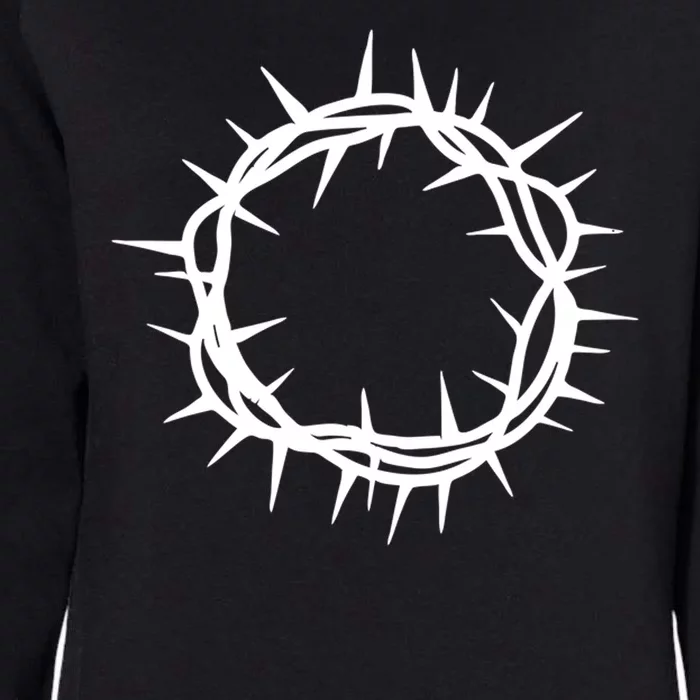 Jesus Thorn Crown Womens California Wash Sweatshirt