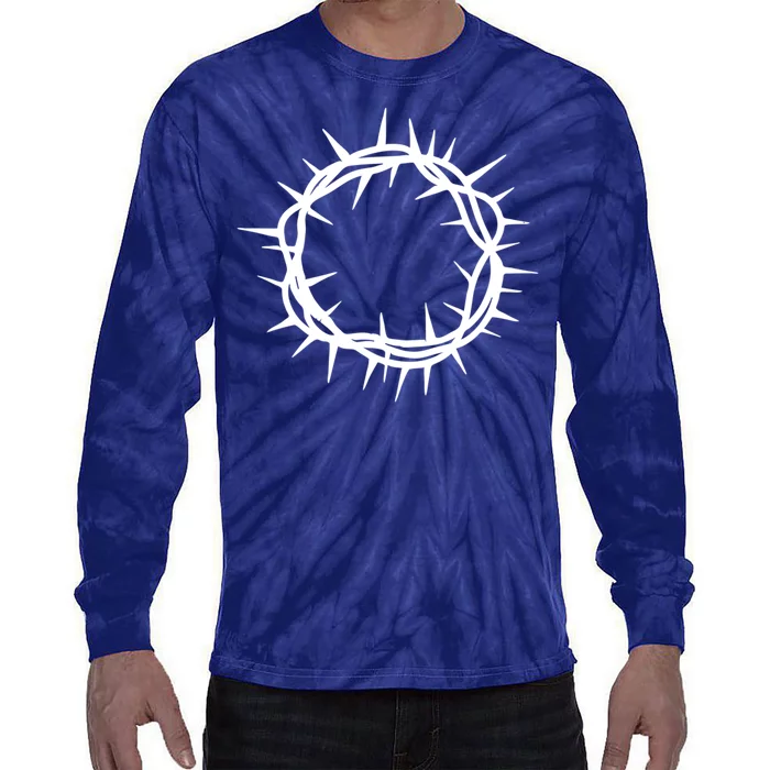 Jesus Thorn Crown Tie-Dye Long Sleeve Shirt