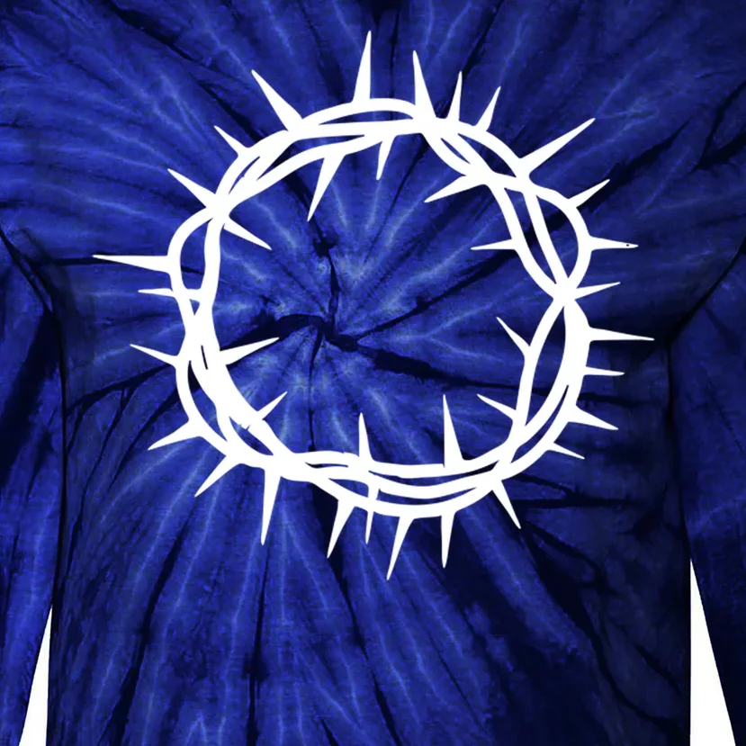 Jesus Thorn Crown Tie-Dye Long Sleeve Shirt