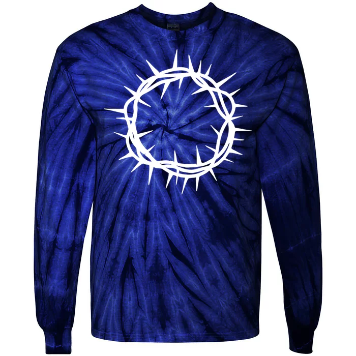 Jesus Thorn Crown Tie-Dye Long Sleeve Shirt