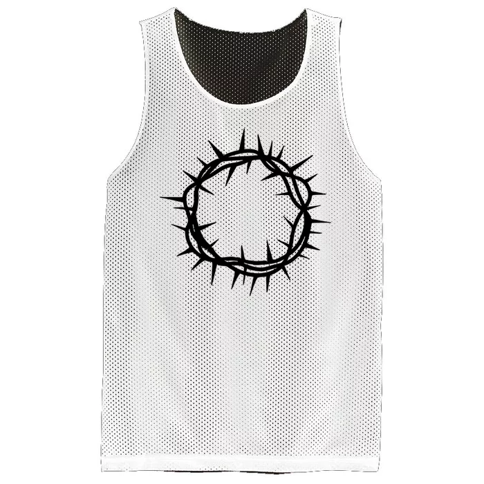 Jesus Thorn Crown Mesh Reversible Basketball Jersey Tank