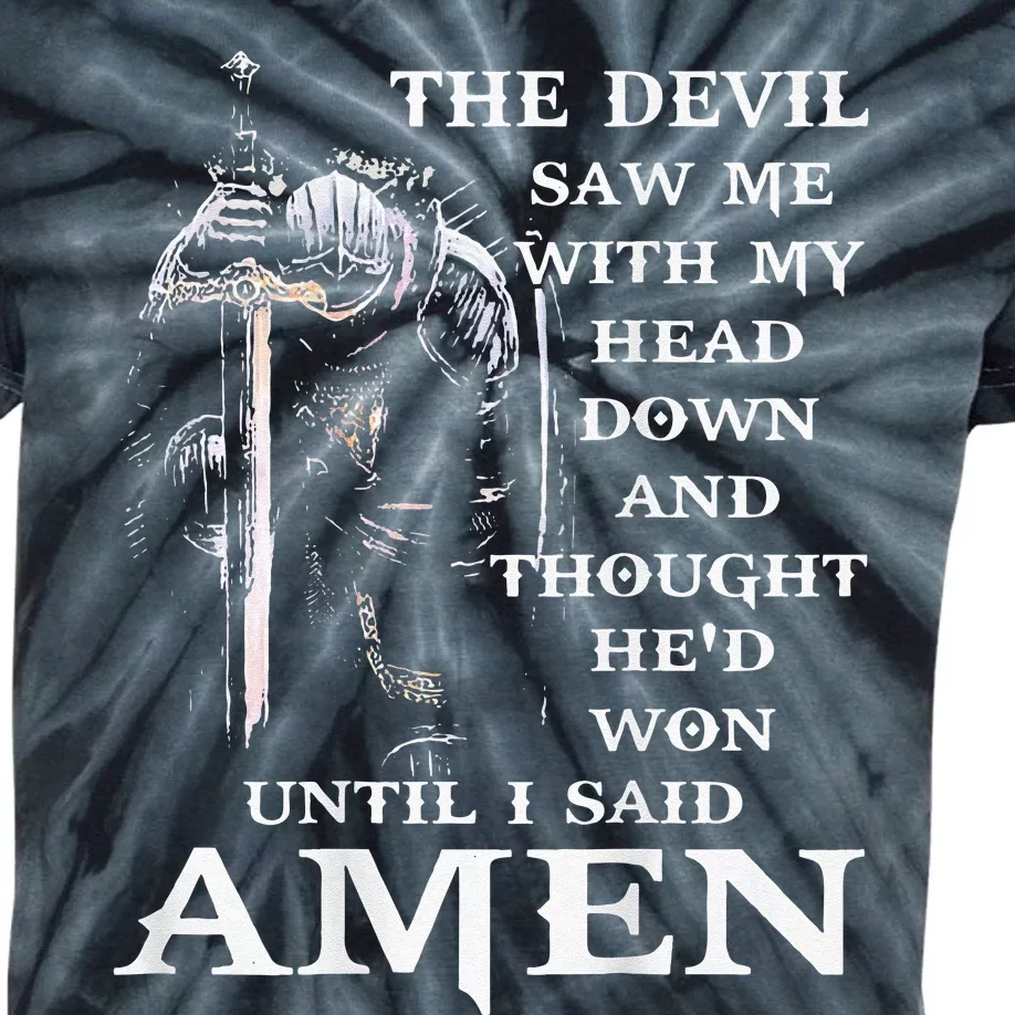 Jesus The Devil Saw Me With My Head Down Kids Tie-Dye T-Shirt