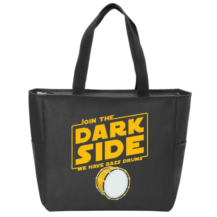 Join The Dark Side Bass Drum Player Zip Tote Bag