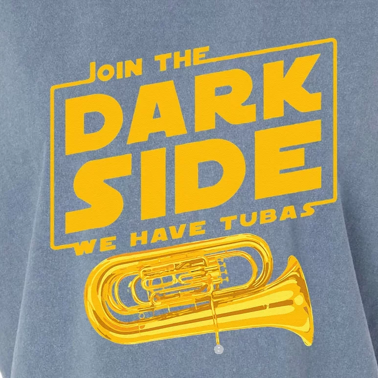 Join The Dark Side Tuba Player Garment-Dyed Women's Muscle Tee