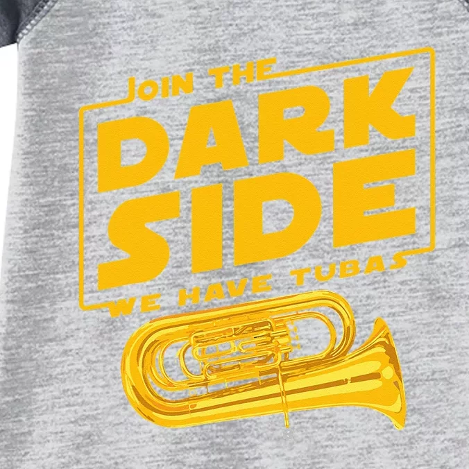 Join The Dark Side Tuba Player Infant Baby Jersey Bodysuit