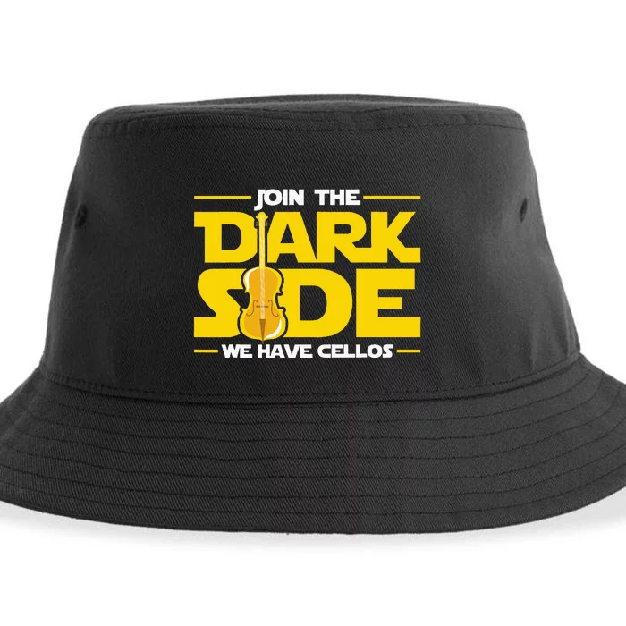 Join The Dark Side We Have Cellos Cellist Orchestra Musician Sustainable Bucket Hat