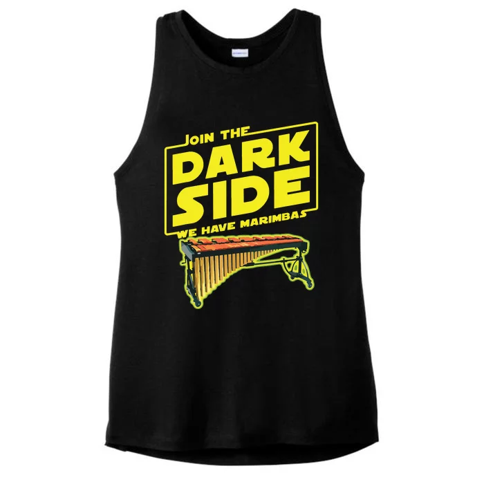 Join The Dark Side Marimba Player Ladies Tri-Blend Wicking Tank