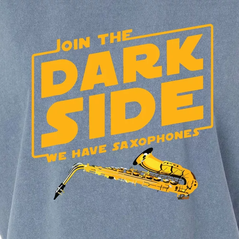 Join The Dark Side Saxophone Player Garment-Dyed Women's Muscle Tee