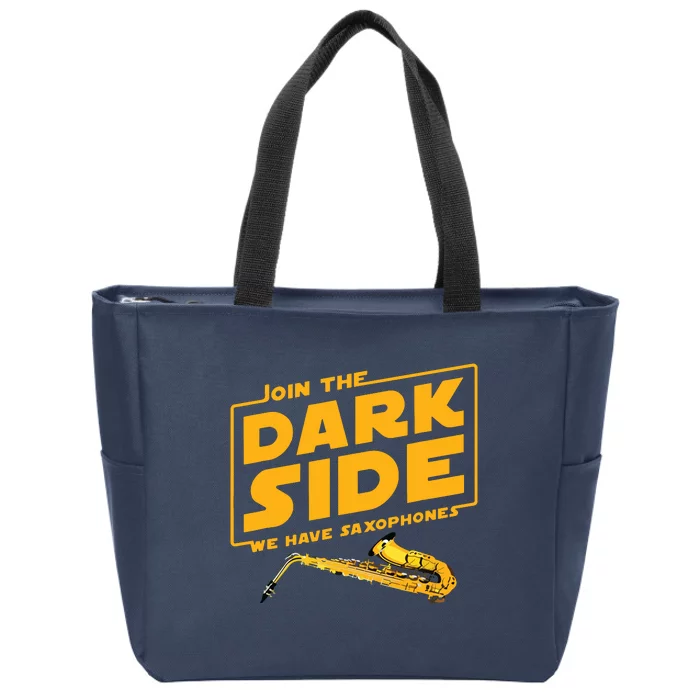 Join The Dark Side Saxophone Player Zip Tote Bag