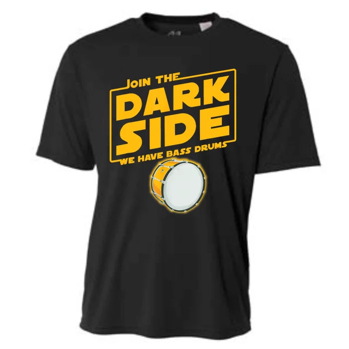 Join The Dark Side Bass Drum Player Cooling Performance Crew T-Shirt