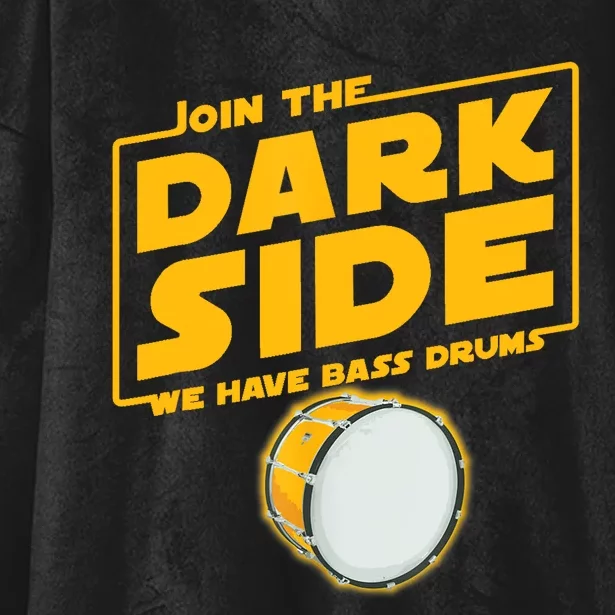 Join The Dark Side Bass Drum Player Hooded Wearable Blanket