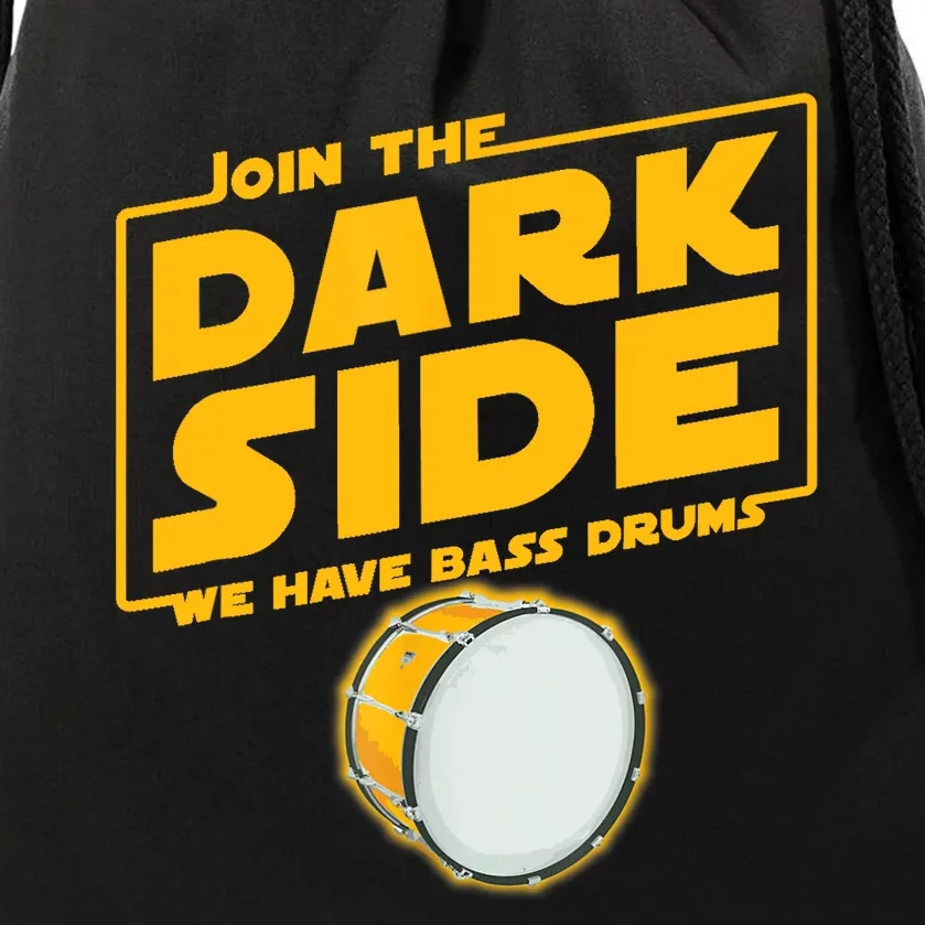 Join The Dark Side Bass Drum Player Drawstring Bag