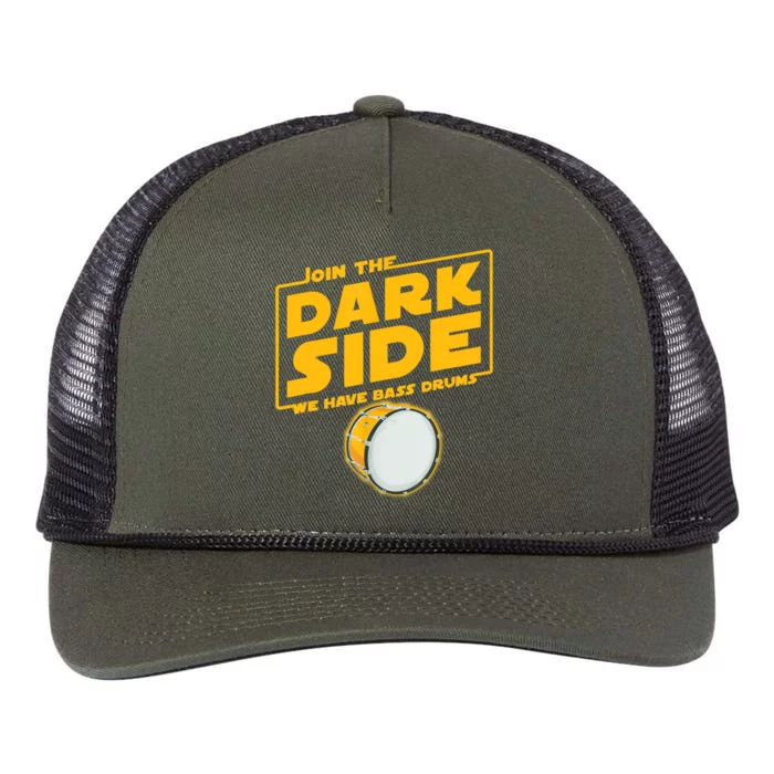 Join The Dark Side Bass Drum Player Retro Rope Trucker Hat Cap