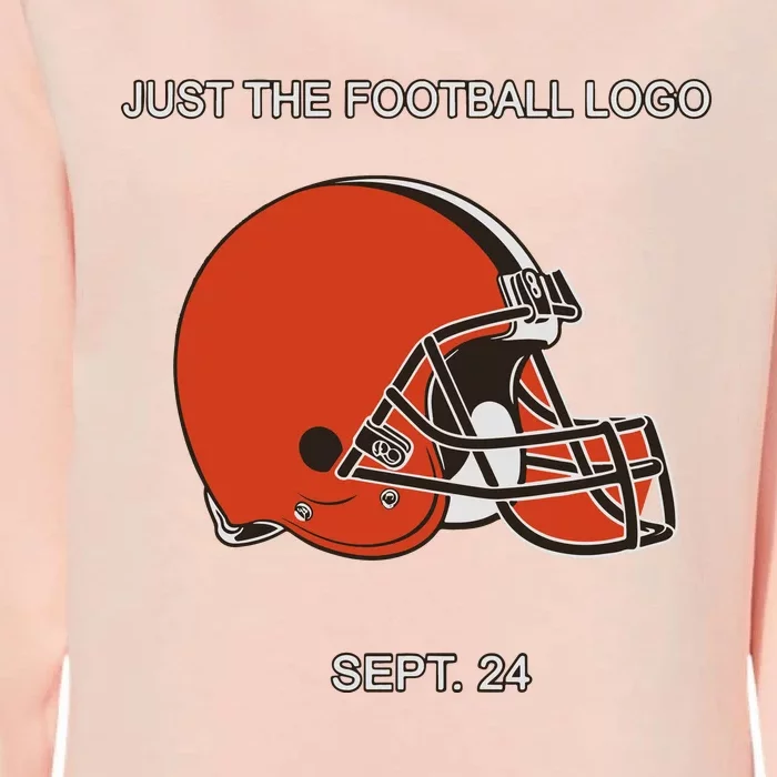 Just The Football Logo Sept 24 Womens California Wash Sweatshirt