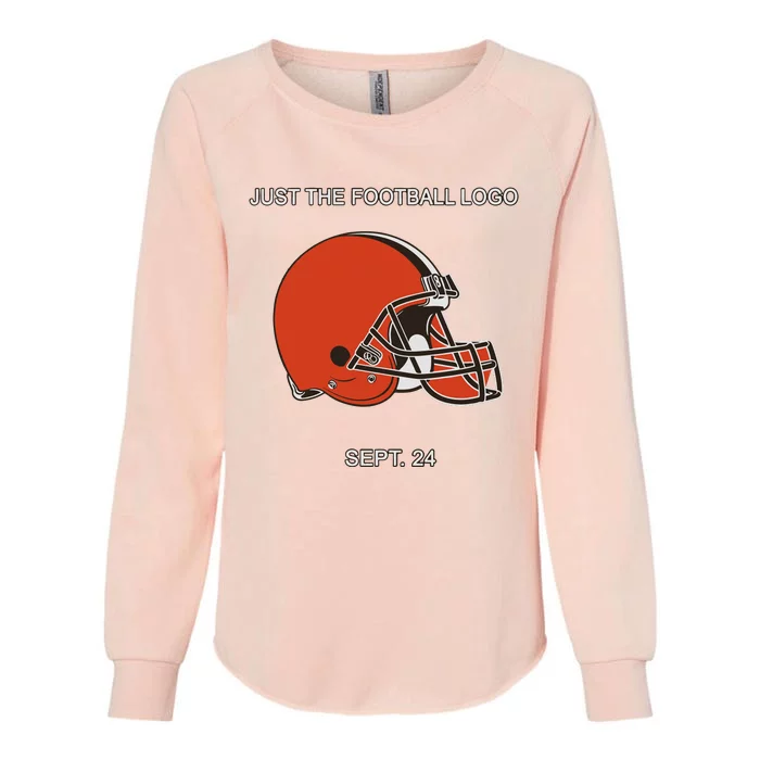 Just The Football Logo Sept 24 Womens California Wash Sweatshirt