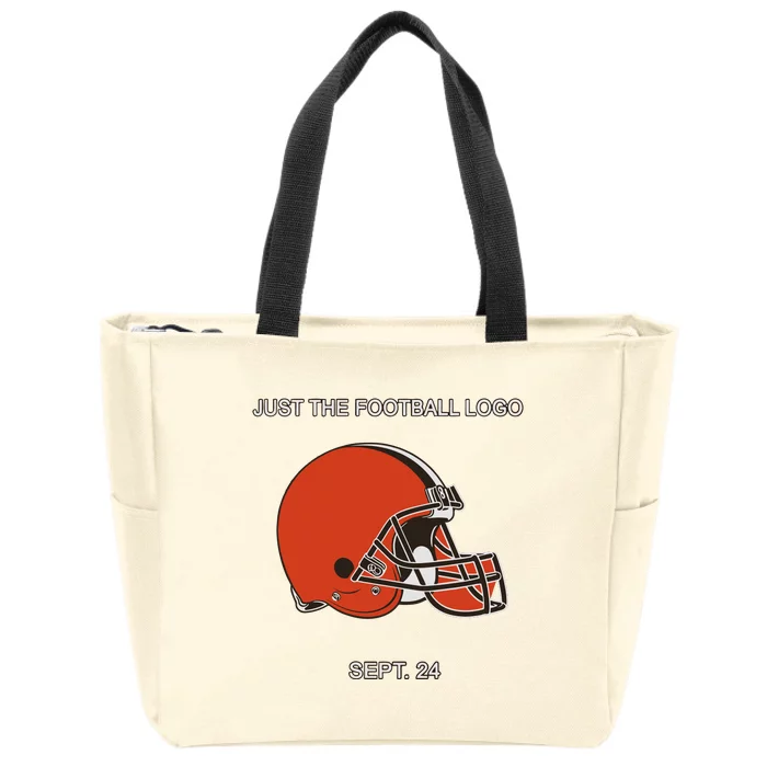 Just The Football Logo Sept 24 Zip Tote Bag