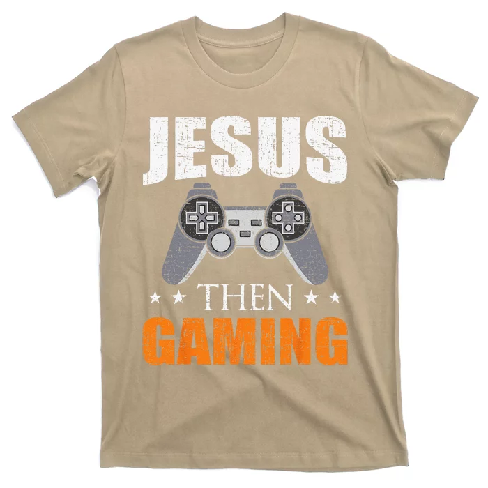 Jesus Then Gaming Christian Video Gamer T-Shirt