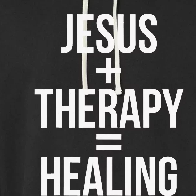 Jesus Therapy Healing Garment-Dyed Fleece Hoodie